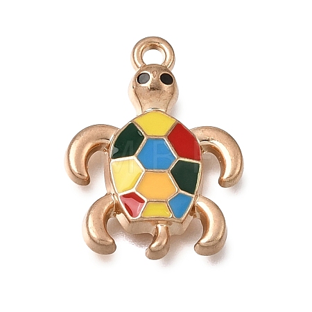 Alloy Enamel Pendants FIND-C097-01B-G-1