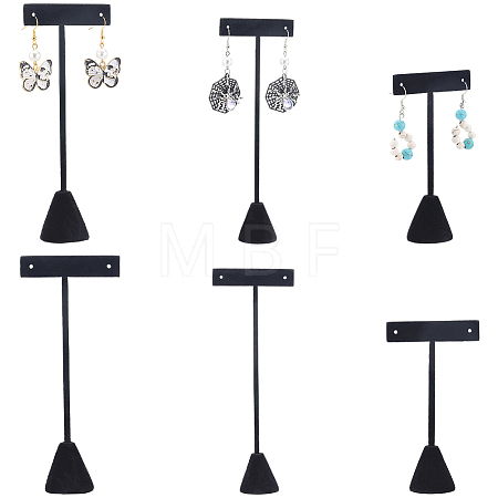6Pcs 3 Styles T Shaped Alloy Earring Display Stand EDIS-SC0001-05-1