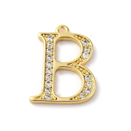 Rack Plating Brass Micro Pave Cubic Zirconia Pendant KK-H449-76G-10-1