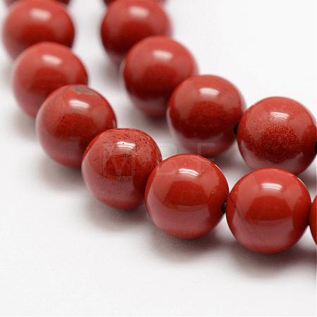 Natural Red Jasper Beads Strands G-E375-4mm-02-1