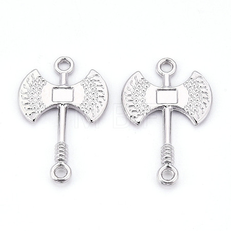 Alloy Double Axe Connector Charms PALLOY-N176-125P-1