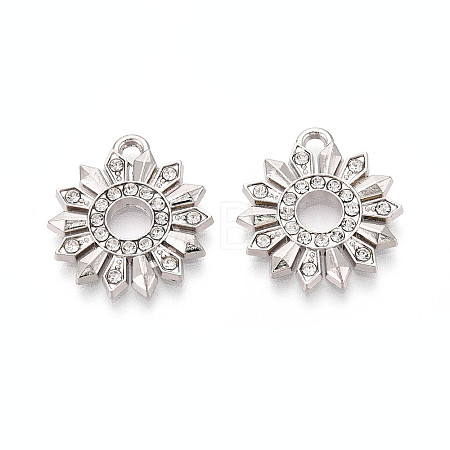 Alloy Rhinestone Pendants FIND-N008-22P-1