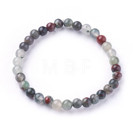 Natural African Bloodstone Beads Stretch Bracelets BJEW-F380-01-A01-1