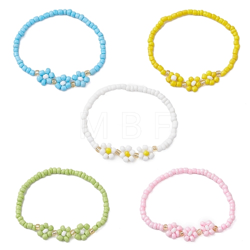 Glass Seed Stretch Bracelets BJEW-JB110103-1