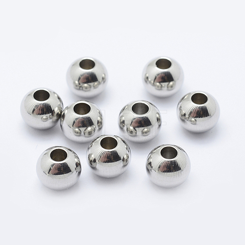 201 Stainless Steel Beads STAS-F195-002P-A-1