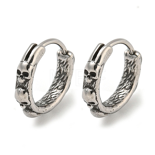 316 Surgical Stainless Steel Hoop Earrings EJEW-D096-23E-AS-1