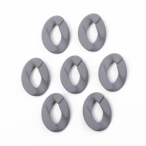 Opaque Spray Painted Acrylic Linking Rings OACR-T024-01-I03-1
