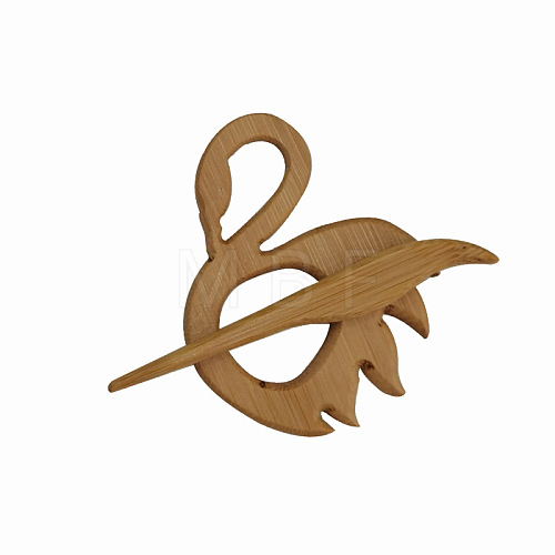 Wooden Animal Pattern Brooch Pins PW-WG83324-06-1