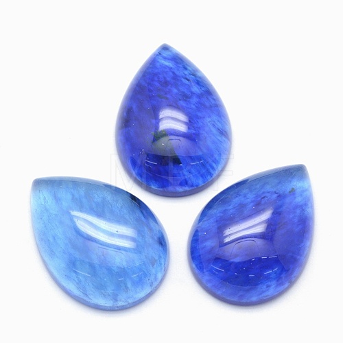 Watermelon Stone Glass Cabochons G-E491-B-15-1