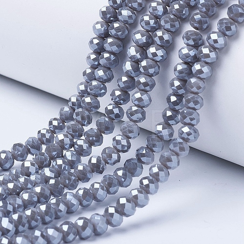Electroplate Glass Beads Strands EGLA-A034-P8mm-A15-1