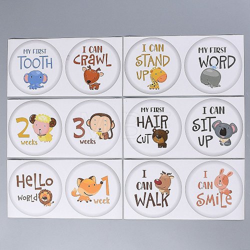 Newborn Monthly Milestone Stickers DIY-H127-B07-1
