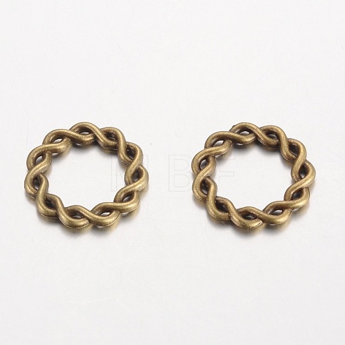 Ring Tibetan Style Alloy Linking Rings PALLOY-K115-02AB-NR-1