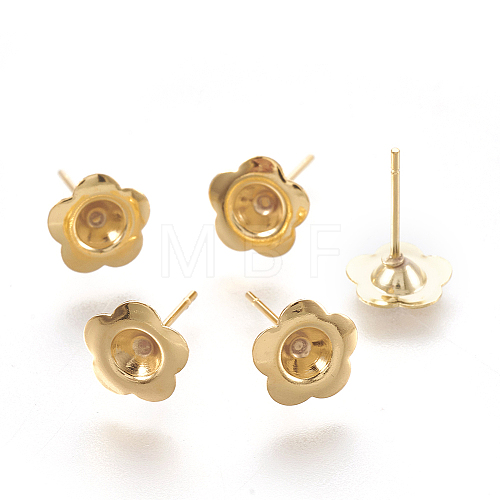 304 Stainless Steel Ear Stud Components X-STAS-G187-10G-1
