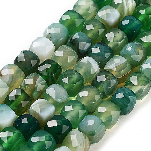 Natural Agate Dyed Beads Strands G-H028-A08-03-1