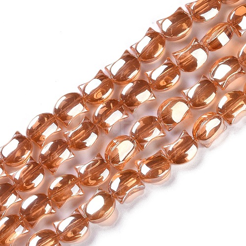 Electroplate Glass Beads Strands EGLA-Q128-05A-PL01-1