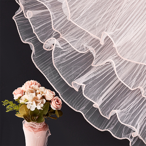 Polyester Flower Bouquet Wrapping Mesh Paper DIY-WH0542-37C-1