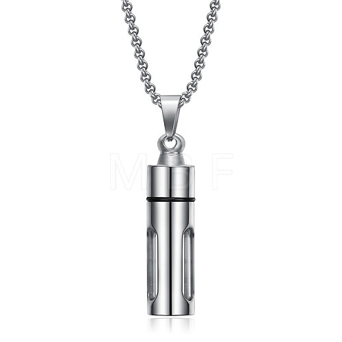 Non-Tarnish 316L Surgical Stainless Steel Urn Ashes Pendants BOTT-PW0001-003A-P-1