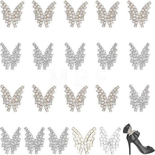 20Pcs 2 Styles Alloy Rhinestone Cabochons FIND-CA0006-51-1