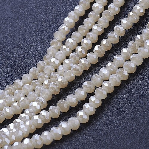 Electroplate Glass Beads Strands EGLA-A034-J6mm-Y03-1