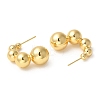Rack Plating Brass Ear Studs for Women EJEW-Q770-13G-2