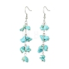 Synthetic Turquoise Dangle Earrings for Women EJEW-TA00553-03-1