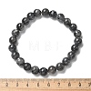 Natural Larvikite Bead Stretch Bracelets X-BJEW-K212-B-046-7