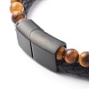 Natural Mixed Stone Round Beads Multi-strand Bracelets BJEW-JB06571-6