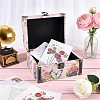 1Pc Butterfly Printed PU Leather Treasure Chest Boxes for Trinkets CON-WR0001-21-4