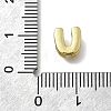 Brass Micro Pave Cubic Zirconia Letter Multi-Strand Links KK-D295-32G-21-3