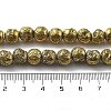 Electroplated Natural Lava Rock Beads Strands G-A251-E01-01C-4