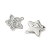 Christmas Brass Micro Pave Clear Cubic Zirconia Pendants KK-A280-03A-P-2