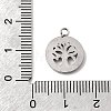 304 Stainless Steel Micro Pave Rhinestone Pendants STAS-G369-11P-3
