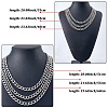 1Pc 304 Stainless Steel Cuban Link Chain Necklaces for Men Women NJEW-SP0001-23D-5