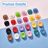   48Pcs 12 Colors Opaque Acrylic Beads SACR-PH0002-23-4