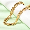 304 Stainless Steel Link Chain Necklaces for Women NJEW-G197-01G-02-1
