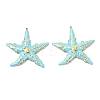 Ocean 304 Stainless Steel Enamel Big Pendants X-STAS-T076-08C-03G-1