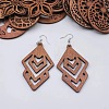 Alloy Wood Dangle Earrings FS-WG0BF85-06-1