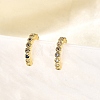 Brass Micro Pave Cubic Zirconia Cuff Earrings X-ZIRC-H109-06G-4