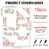 Flower PVC Waterproof Blank Label Stickers STIC-WH0023-001-2
