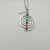 7 Chakra Theme Natural & Synthetic Mixed Genstone Vortex Pendant Necklace QI2897-2