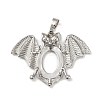 Brass Pendant Cabochon Settings KK-S521-17C-P-1