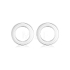 Anti-Tarnish Ring Rhodium Plated 925 Sterling Silver Stud Earrings PB1316-8-1