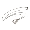 304 Stainless Steel Forever in My Heart Keepsake Ashes Memorial Pendant Necklaces NJEW-P326-04P-4