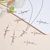 10Pcs Faith Cross Charm Pendant Faith Necklace Charm Stainless Steel Pendant for Necklace Making Christian Religious Jewelry Gifts JX515A-5