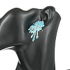 Glass Seed Braided Beaded Flower Stud Earrings EJEW-MZ00736-5