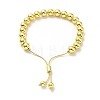 Rack Plating Brass Round Bead Slider Bracelets for Women BJEW-M232-01G-C-2