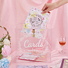 Rectangle Acrylic Wedding Card Box with Iron Lock CON-WH0089-24-3