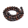 Natural Dendritic Jasper Beads Strands G-Q601-13A-01-3