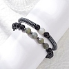2Pcs Narutal & Synthetic Mixed Gemstone Beads Stretch Bracelets BJEW-JB12720-02-1