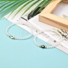 Natural White Jade Round Beads Stretch Bracelet Set BJEW-JB07000-2